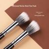 Flat Head Blush Stippling Brush - Fine Goat Hair Makeup Tool