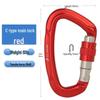 Customizable Outdoor Rock Climbing D-Shaped Aluminum Carabiner Safety Lock Hook