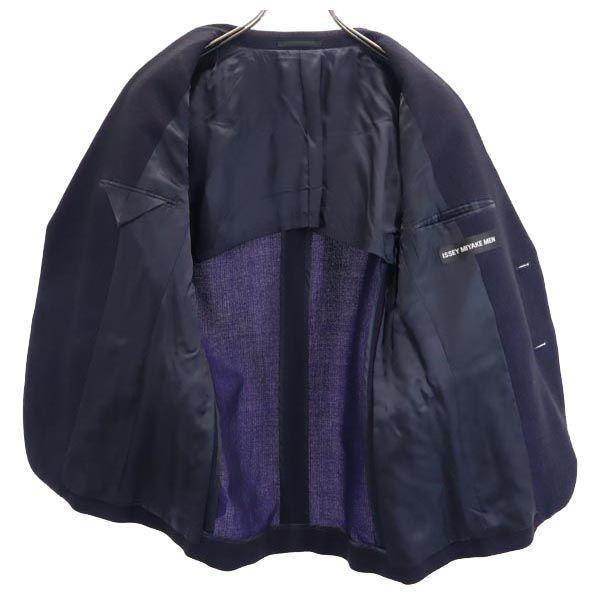 ISSEY MIYAKE Wool linen blend tailored jacket 1 Navy made in Japan Men's Used