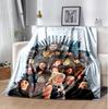 Game Thrones Flannel Blanket Soft Warm All-Season Throw, Design for Camping, Car Travel, Hiking Sofa, Bed, Office Perfect Gift for Parties