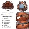 Men's Vegetable-Tanned Leather Sports and Travel Bag - Genuine Leather Business Handbag