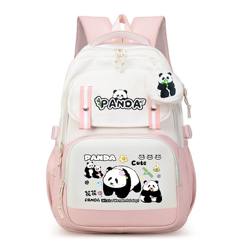 Schoolbag New Panda Huahua Primary and Secondary School Students High School Students Schoolbag Cute Large Capacity High Value Backpack Fashion