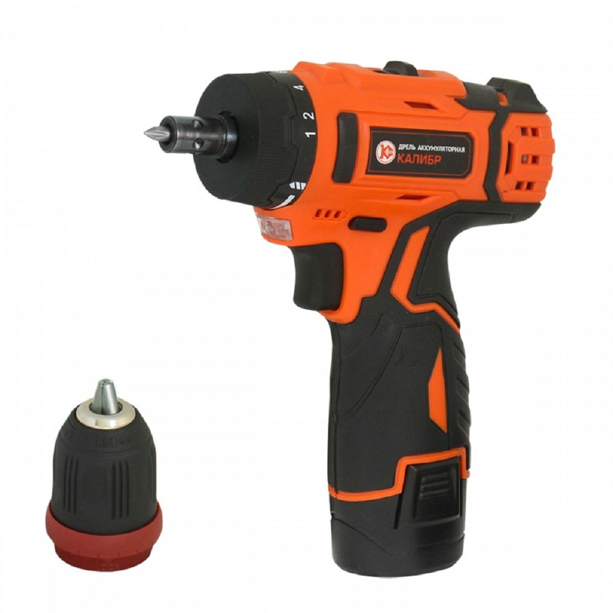 

Аккумуляторная дрель-шуруповерт Калибр Да-12 2 Литий-ионный