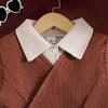 Girls' Retro Spring Suit: Belted Vest & Long-Sleeve Dress Set