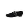 Fashion New Spring/autumn Sheep Suede Women Shoes Round Toe Mary Jane Shoes for Women Fashion Rivet Belt Buckle Low Heel Women Pumps
