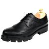 Men's Pointed Toe Leather Formal Shoes - Height Increasing, Thick Sole, Ideal for Business, Casual, or Wedding Wear.