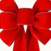 Bows For Christmas Tree Large Red With Glitter Gold Edge Velvet Bows For Christmas Tree Decorations For Indoor Outdoor Wall