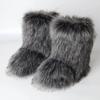 Women's Winter Fluffy Faux Fur Snow Boots, Comfortable Plush Warm Ankle Booties, Luxury Furry Fashion Outdoor Footwear