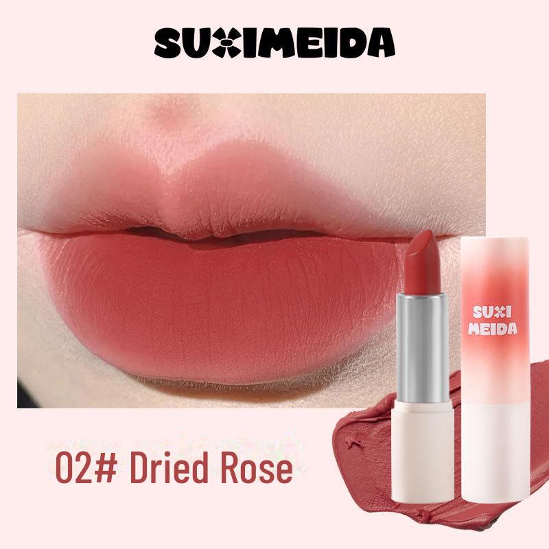 Suzy Meida Velvet Soft Matte Lipstick - Mocha Milk Brown, Skin-Whitening, Student Party Wear.