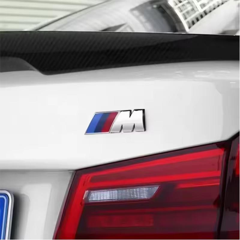 FD23-1Pcs M Logo ABS Sticker Car Fender Side Emblem For BMW M1 M5 M4 M6 M2 M3 M7 G01 F30 F48 E83 F39 F10 Rear Trunk Badge Accessories