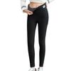Women's High Waist Casual Pants Color Fleece Thermal Leggings Winter Long Fleece Trousers Plush Running