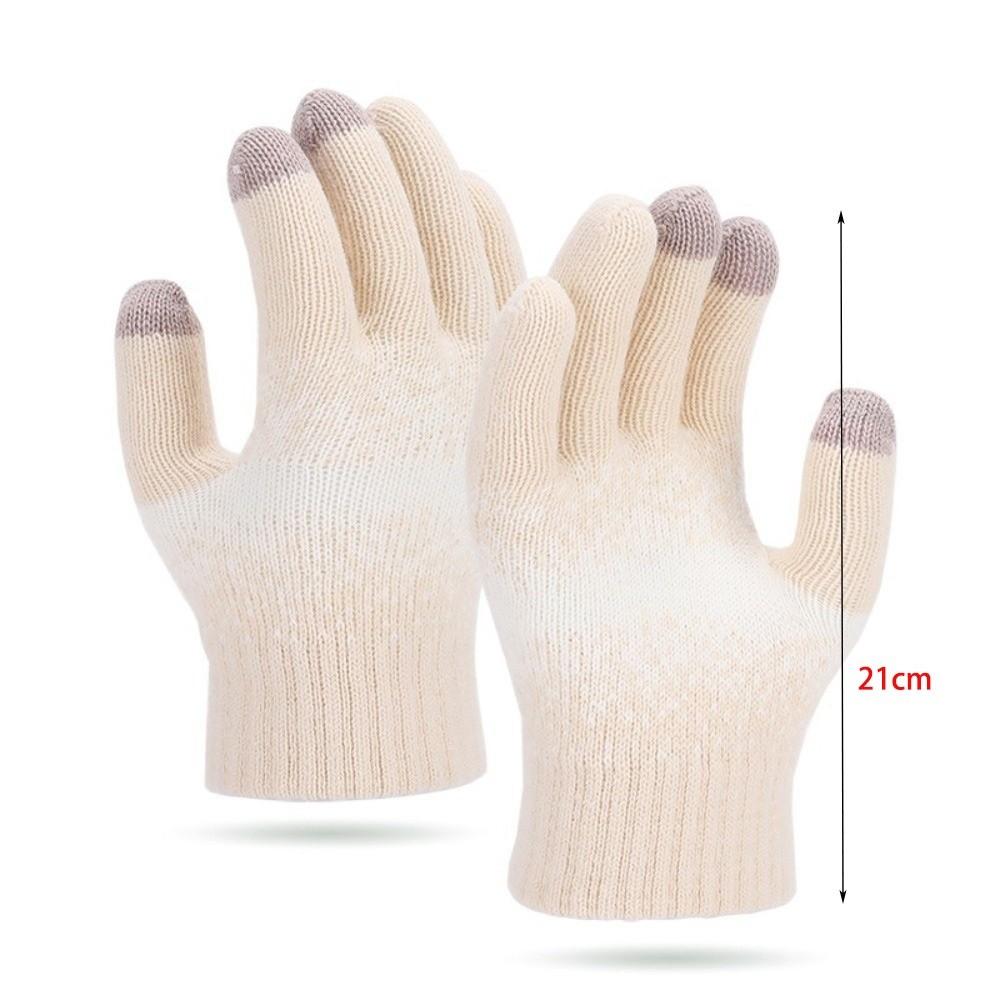 Knitted Warm Gloves Touchable Screen Skiing Gloves Touch Screen Gloves  for Outdoor Cycling Skiing