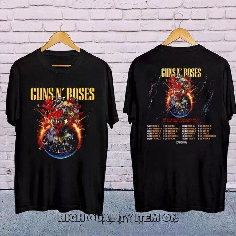 SALE! Guns N Roses 2026 European And Middle East Tour T-Shirt All Size S-4XL XXXL