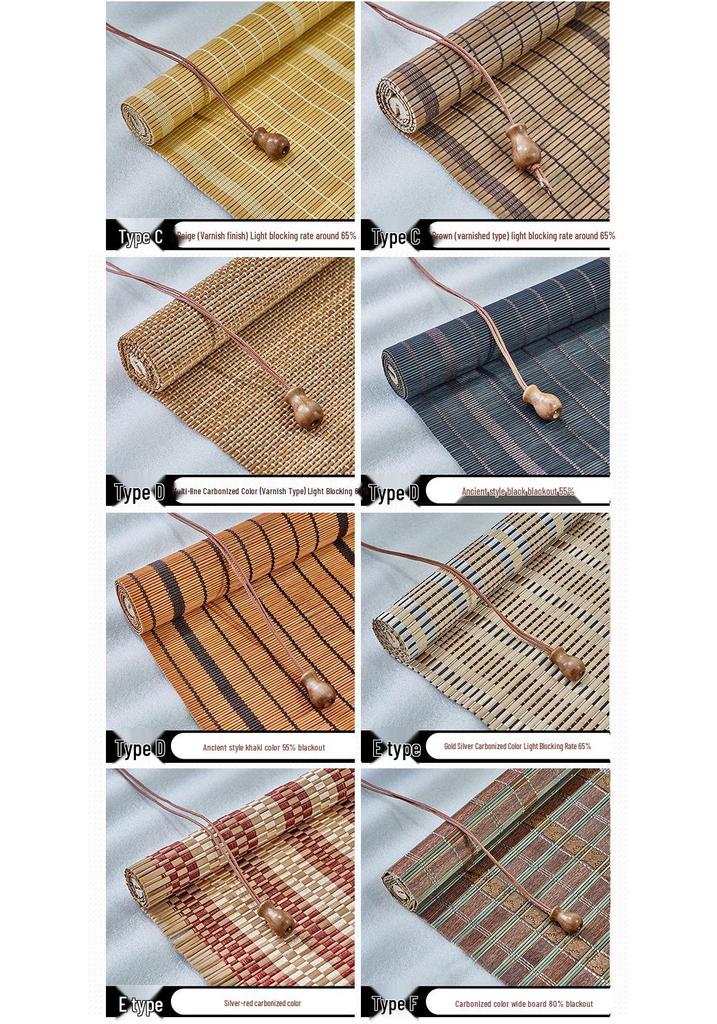Bamboo Roller Blind Sunshade: Window or Door Curtain for Tea Rooms, Restaurants, Hotels - Ideal for Decoration and Partition.