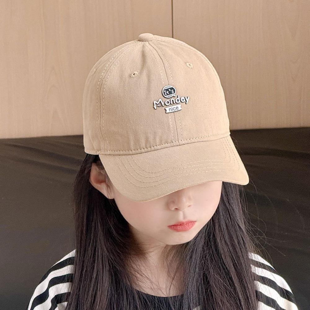 

Letter Embroidery Kid Summer Sun Hat Korean Style Girls Peaked Cap Baby хаки