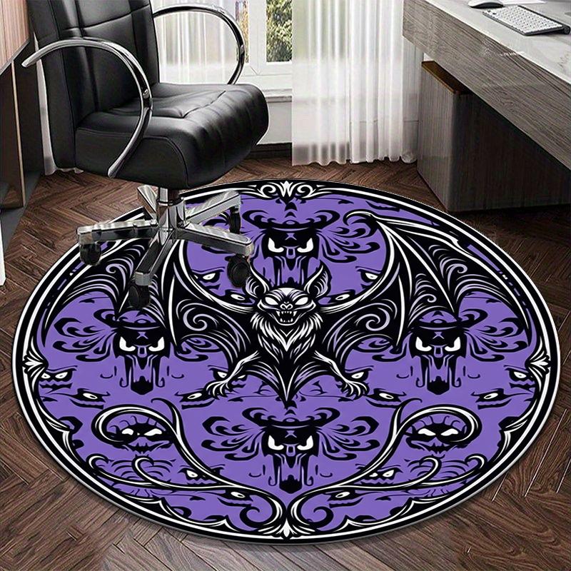 Fantasy Bat Artwork round carpet Chair cushion Round Entryway Rug, Soft Round Rugs for Living Room, Bedroom, Circle Carpet decor gifts