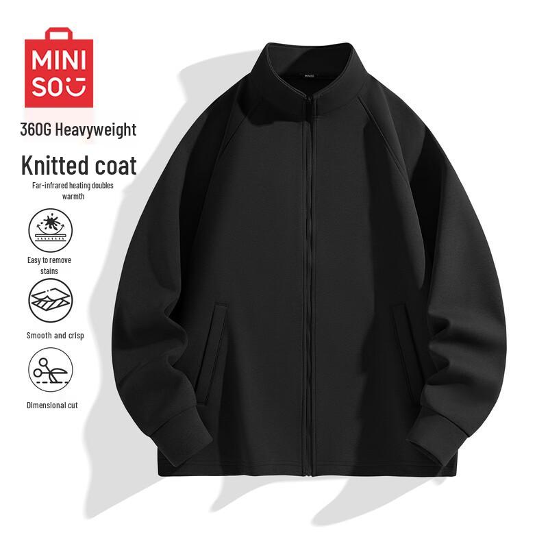 MINISO Men's Stand Collar Knit Jacket
