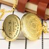 Steampunk Full Hunter Golden/Silver/Black Quartz Analog Alloy To My Daughter Pocket Watches/To My SON Pocket Watches Pendant Chain Roman Number Clock