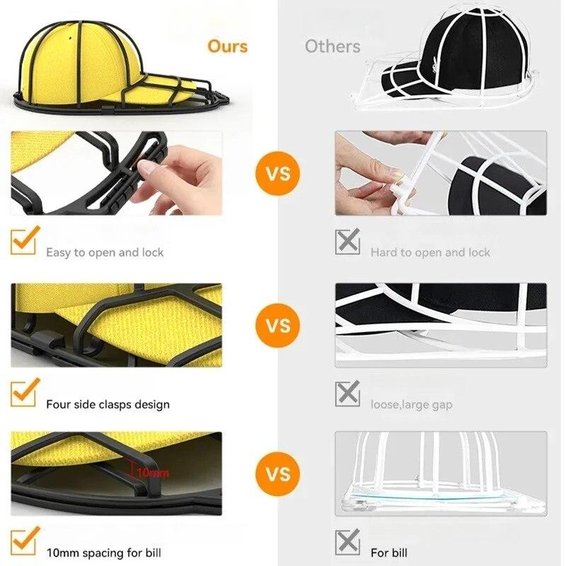 Multifunctional Baseball Cap Washer Fit for Adult/Kid's Hat Washer Frame/Washing Cage Double-deck Hat Cleaners Shaper Protector