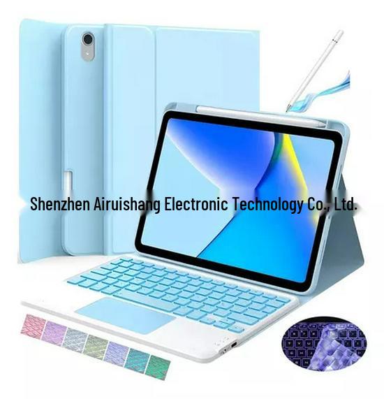 Compatible Bluetooth Keyboard Case for 2025 iPad11 A16, 10th Gen 10.9" with Pen Slot and Backlit Touchpad
