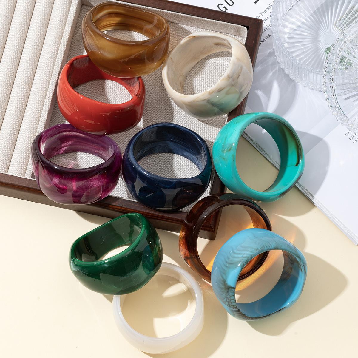 Discount Africa Resin Big Bangle Trendy Acrylic Bangle Chunky Statement Cheap Jewelry Acrylic African Jewelry 20.5cm&acrylic-bangle