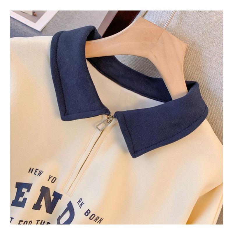 YYFS Moda damă ocazional primăvară toamnă mânecă lungă cu gât POLO Bluze și cămăși