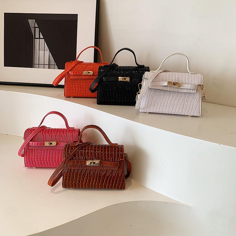 Stylish Pu Leather Handbag Trendy Street Style 2024 Summer Small Crossbody Bag