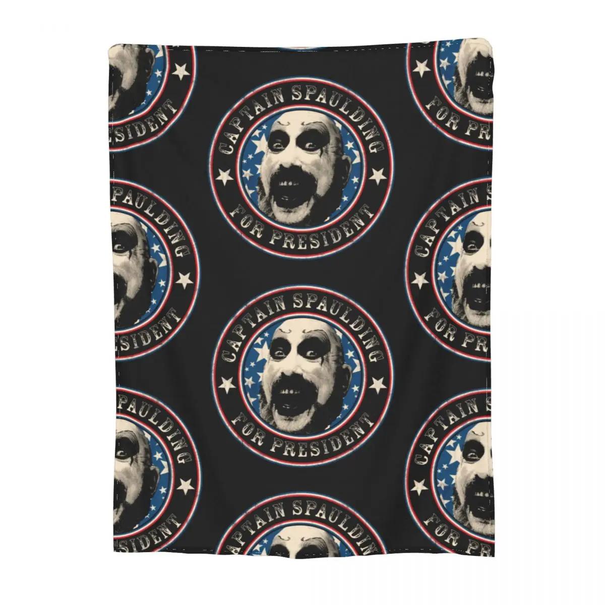 

Одеяла Капитана Сполдинга Флисовые Rob Zombie Devils Reject Дом 1000 трупов Пледы для машины дивана дивана покрывала 40x50in