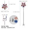 Metal Windmill Feature With Bright Red And Dark Blue Blades Great For Garden Landscape Lawn Yard And Deck Enhancement