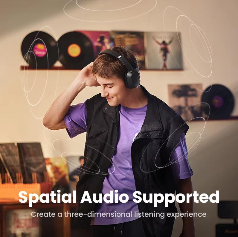 Ugreen HiTune Max5c Head Mounted Bluetooth Wireless Earphones with Adaptive Noise Reduction and 75 Hour Long Battery Life