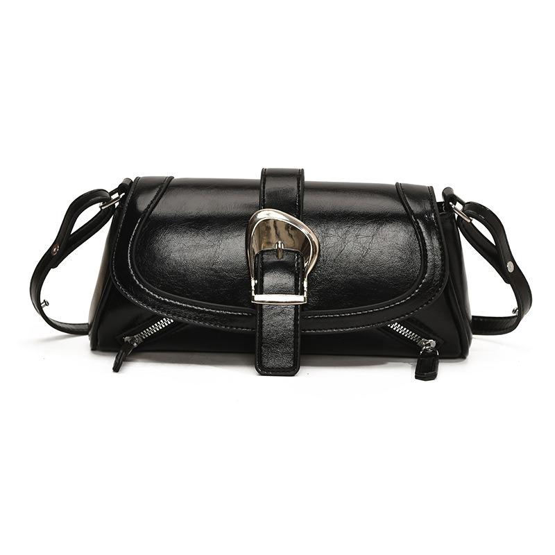 

Autumn and winter new niche design underarm women s bag super cool sweet and spicy locomotive bag premium texture shoulder oblique span bag чорний