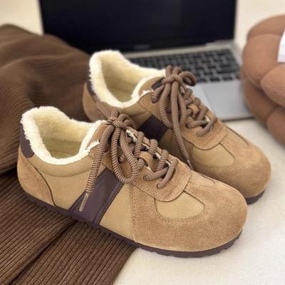 Women's Fur One Thick Sole Winter Lightweight Warm Snow Boots Non-slip Wear-resistant Casual Sneakers Cotton Boots De Training Shoes