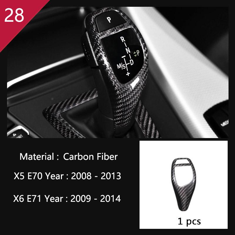 AAACH1 For BMW X5 X6 E70 E71 Accessories Car Interior Air Conditioning CD Console Panel Cover Decoration Trim Carbon Fiber Car Styling