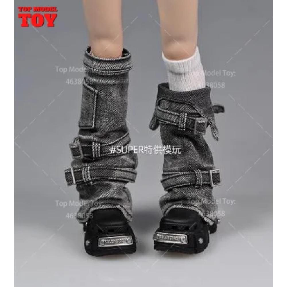 1/6 Roztrhané tričko Džínové šortky Kalhoty Vesta Kryt nohou Oblečení Modelová postava 12'' TBL JO Worldbox Akční figurka ženského vojáka Tělo