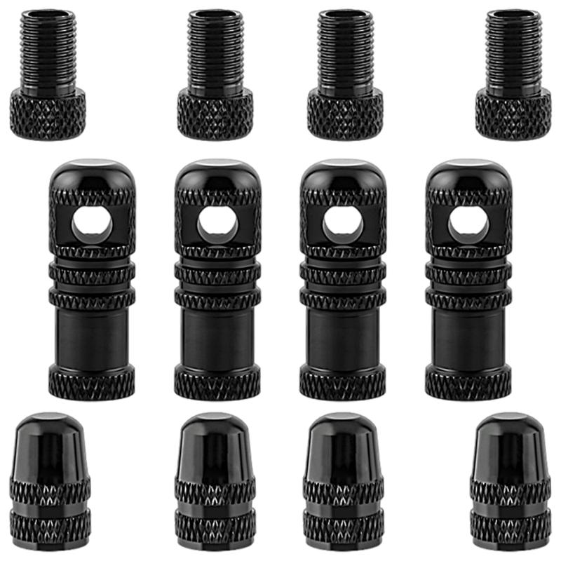 Road Bike Tire Valves Caps Set Light Weight Aluminum Alloys Tubeless Valves Caps Tire Repair for Road and Mountain Bike
