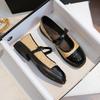 Autumn New Camellia Mary Jane Shoes with Jk Single Shoes Round Head Small Leather Shoes Women
