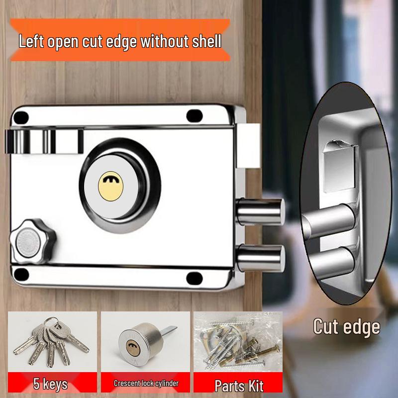 Cerradura de Puerta Antirrobo de Acero Inoxidable Bronce Rojo para Puertas de Madera o Hierro, Uso Doméstico o de Dormitorio, Con Núcleo de Cobre