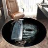 Knife,Horror Chair Mat Round Rug Office Carpet, Non Slip, Suitable for Living Rooms, Bedrooms Decor 1205702a