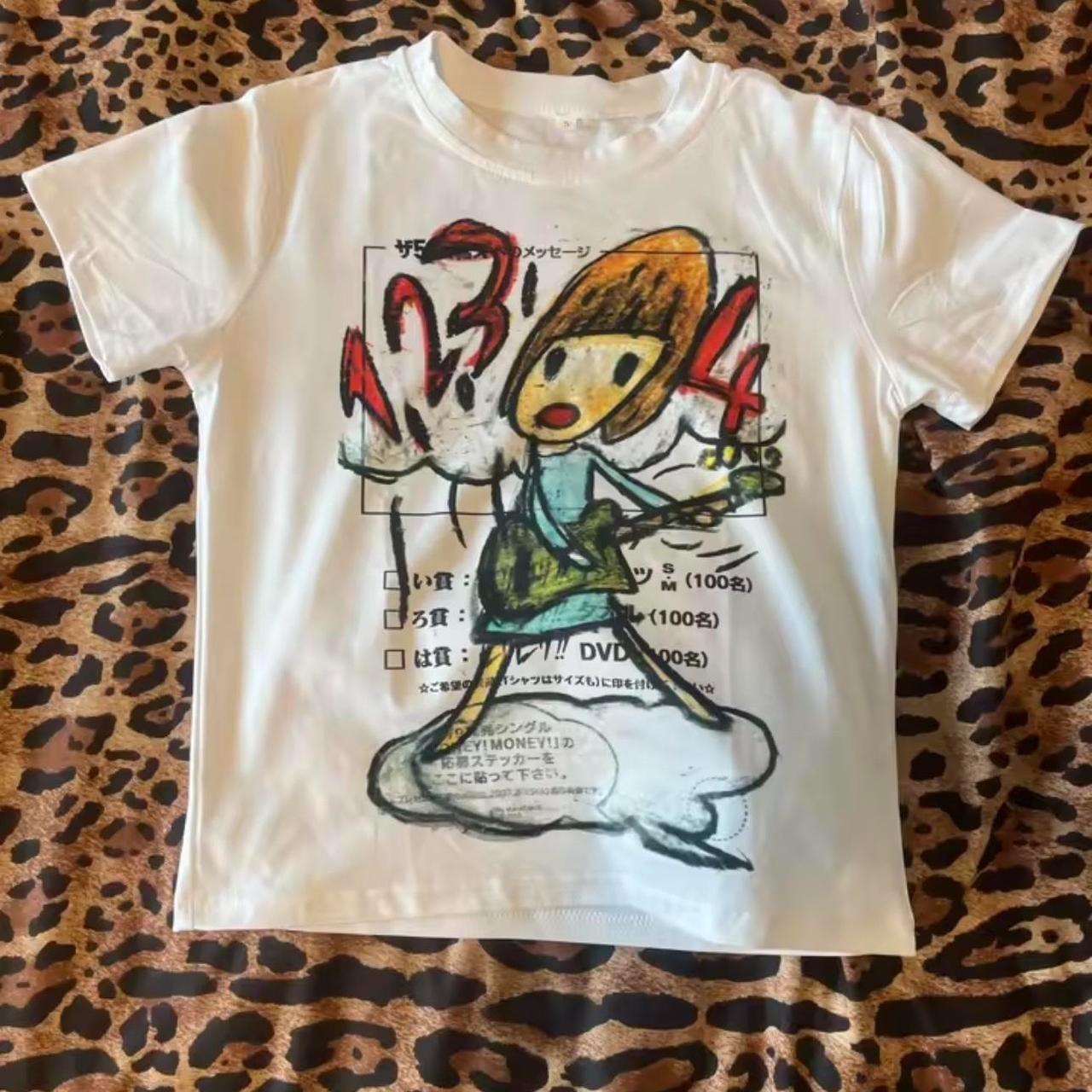 Y2K-style graphic Anime Girl playing guitar Unisex Tee S-5XL XL