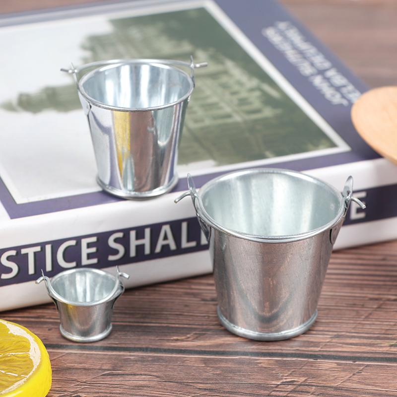 1Pc 1:12 1/6 Dollhouse Miniature Metal Bucket Dolls House Kitchen Accessories