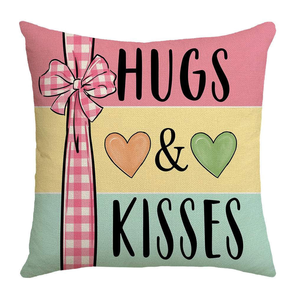 New Valentine's Day Pillow Love Cushion Home Cartoon Print Pillow Case Sofa Bedside Cushion