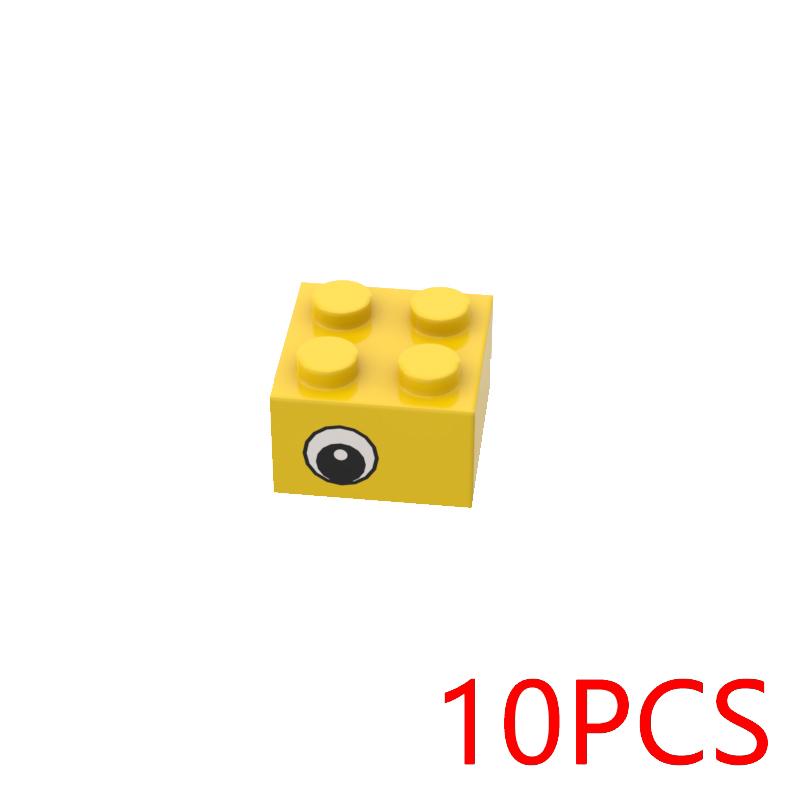 MOC Printed Tile ToyCompatible Brick Accessories Building Blocks City PC Phone Clock Pizza Parts Bricks Children Kids