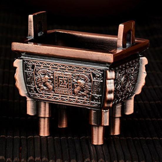 Chinese Square Tripod Incense Burners Cone Coil Stick Holder Base Home Decor