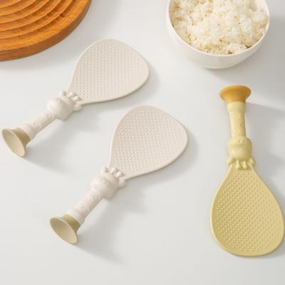 New Sucker Standing Rice Spoon Thickened Long Handle Anti-Stick Rice Spoon Anti-slip Heat-resistant Rice Shovel Kitchen Gadgets