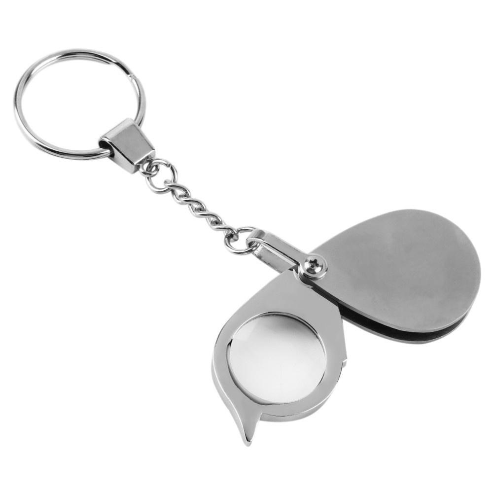 Buy Portable Camping Key Chain Folding Magnifier Travel Kits Hiking Magnifying Tool Keychain at
