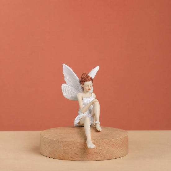 Flower Fairy Ornaments, Beautiful And Fine Carving Figurines, Resin Sculpture for Home Patio Balcony Garden