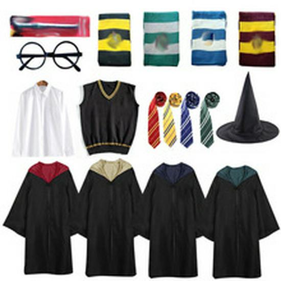 Harry Potter Wizard Robe Cosplay Costume for Kids & Adults - Magic Cloak Cape for Halloween