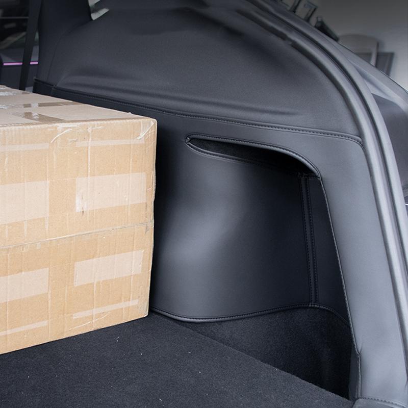 Rear Trunk Both Side Guards For Tesla Model Y Juniper 2025 2026 PU Leather Surface Corner Protection Cargo Liner Anti-dirty Pad