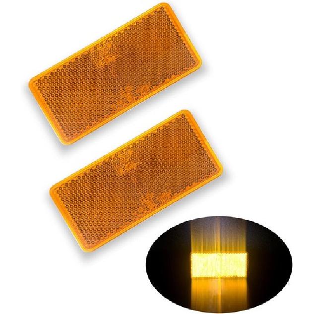 2 шт. Прямоугольный светоотражатель Самоклеящийся Наклейка на Прицеп Дорожку Почтовый ящик