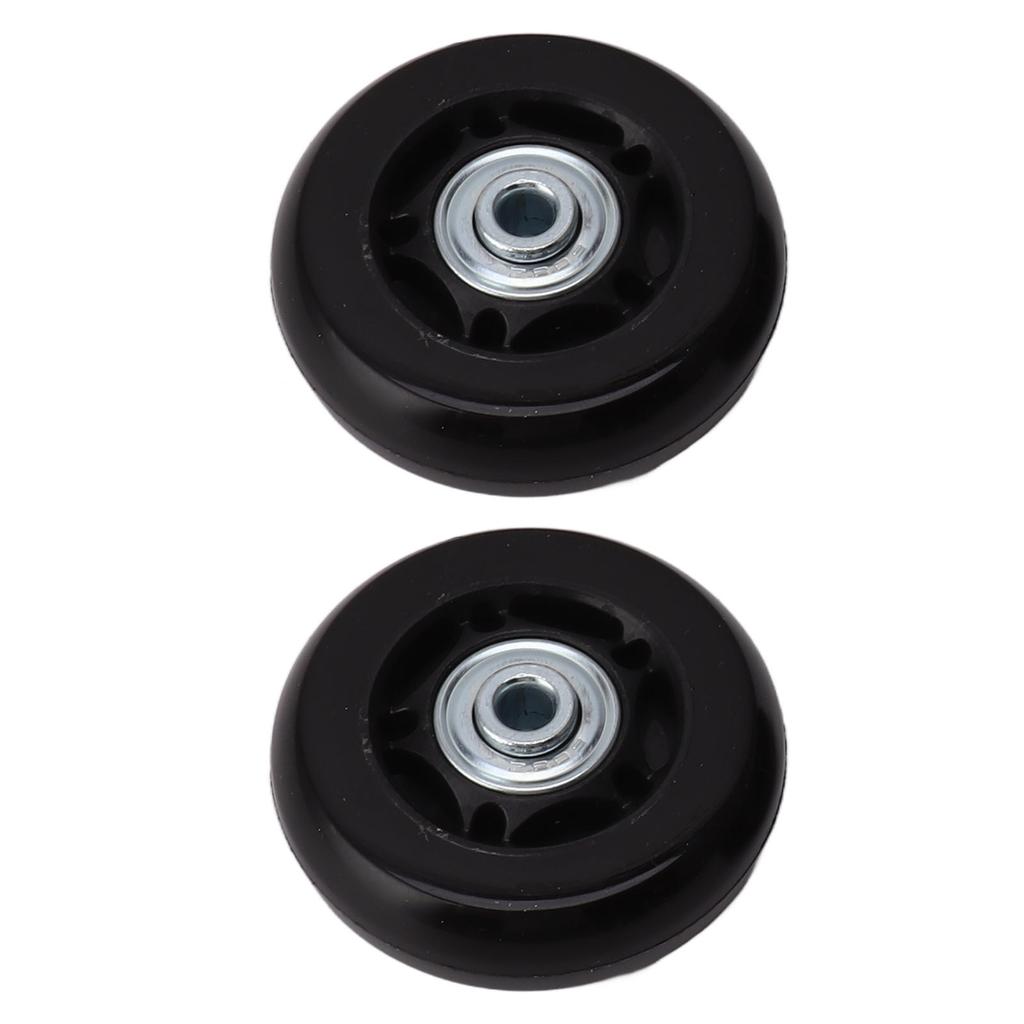 2pcs Luggage Suitcase Replacement Wheels Noiseless Rubber Swivel Caster Wheels Bearings Repair Kits